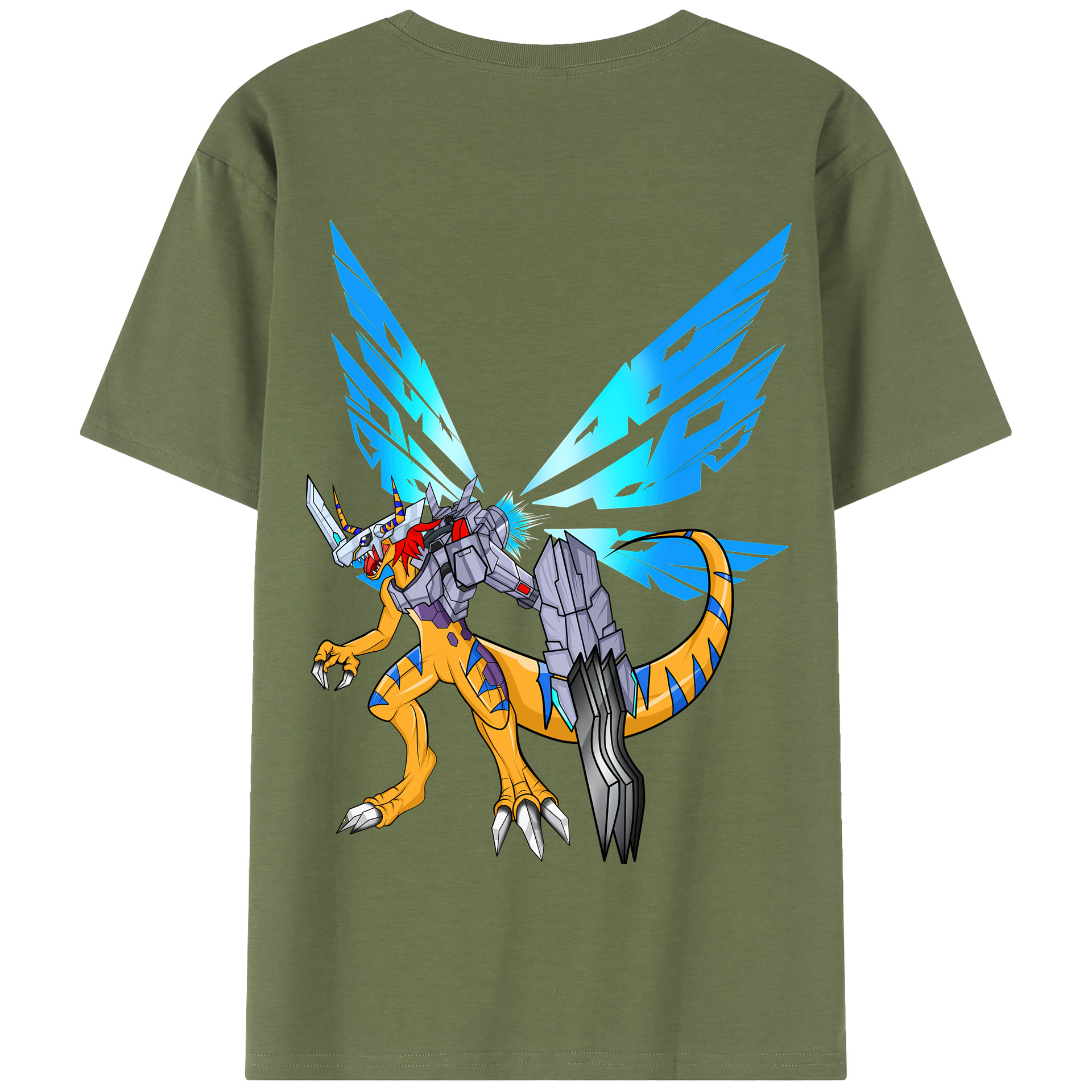 （画像用） Digimon デジタルモンスター/デジモン 綿100％半袖Tシャツ（背面プリント）